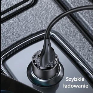 USAMS Ład. sam. C39 USB+USB-C 60W Fast Charge fioletowy/purple CC208CC02 (US-CC208) - Ładowarki samochodowe - miniaturka - grafika 7