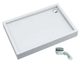 SCHEDPOL SCHEDLINE COLLECTION Brodzik prostokątny zintegrowany FAVORY PLUS SMOOTH WHITE 80x100x16 z systemem STABILSOUND PLUS 3ST.F1P-80100 GRATIS SYFON 90 MM- - Brodziki prysznicowe - miniaturka - grafika 1
