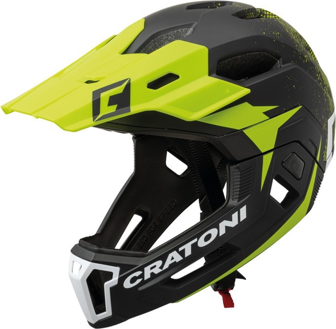 Kask rowerowy Cratoni C-Maniac 2.0MX (MTB) czarny/limonkowy matowy, rozmiar S/M (52-56cm)