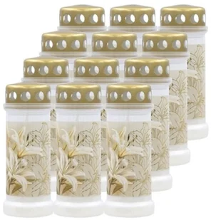 Znicze plastikowe zalewane BOLSIUS NR 6L Lilia 17cm ~70h 12szt. - Lampiony i znicze - miniaturka - grafika 1