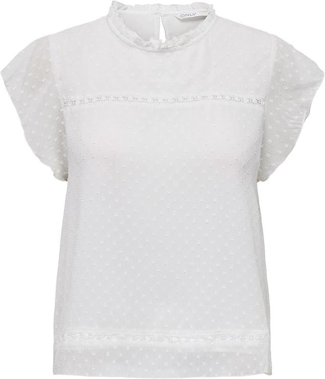 Wizytowa biała bluzka ONLY elegancka zwiewna bluzka w kolorze białym XL