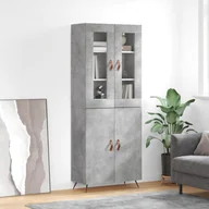 Witryny - vidaXL Witrynka, szarość betonu 69,5x34x180 cm materiał drewnopochodny - miniaturka - grafika 1