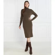 Sukienki - Calvin Klein Wełniana sukienka EXTRA FINE HIGH-NK - miniaturka - grafika 1