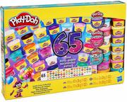 Masy plastyczne - Ciastolina Play-Doh F3622 Zestaw Jumbo Color 65 tub 1820g MEGAPAKA Hasbro - miniaturka - grafika 1