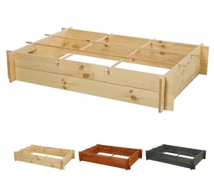 Drewniana grządka ogrodowa podwyższana Warzywnik ZP05 80x118 cm Naturalna / Wamar-Sosenka - Donice - miniaturka - grafika 1