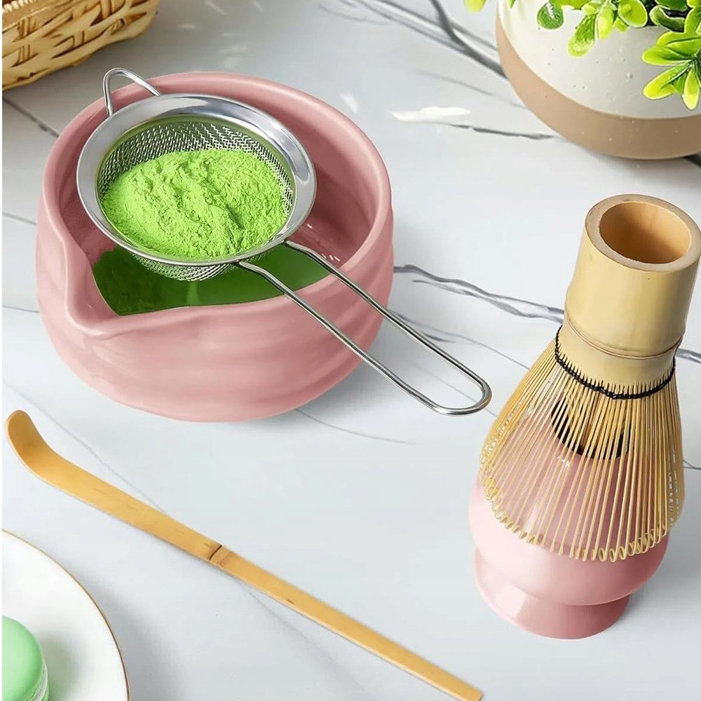 Ceramika Zestaw Do Robienia Matchy Trzepaczka Łyżka Przesiewacz Matcha