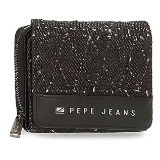 Portfele - Pepe Jeans Daila portfel z torebką, czarny, 10 x 8 x 3 cm, bawełna, poliester i PU, czarny/biały, portfel z portfelem, czarny/biały, Portfel z portfelem - grafika 1