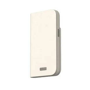 Moshi Overture MagSafe - Skórzane etui 3w1 z klapką iPhone 15 Plus (Eggnog White) - Etui i futerały do telefonów - miniaturka - grafika 1