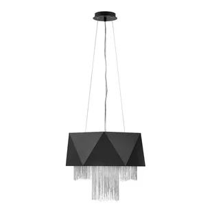 Lampa wisząca ZUMA 6xE27 - czarny/srebrny - Lampy sufitowe - miniaturka - grafika 1