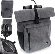 Torebki damskie - Orion Torba termiczna plecak szara 15 l - miniaturka - grafika 1