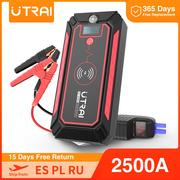 Motoryzacja Outlet - AliExpress UTRAI 2500A urządzenie do awaryjnego uruchamiania 24000mAh Power Bank 10W bezprzewodowa ładowarka - miniaturka - grafika 1