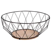 Pudła i pojemniki do przechowywania - Koszyk na owoce, metalowy, czarny, Ø 28 cm - miniaturka - grafika 1