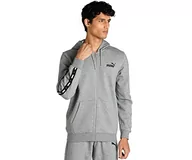 Bluzy męskie - PUMA Męska bluza z kapturem Ess+ na zamek błyskawiczny Fl Sweat - miniaturka - grafika 1