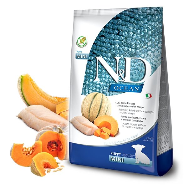 Farmina N&D Ocean Dog Puppy Mini cod pumpkin & cantaloupe melon 2,5 kg