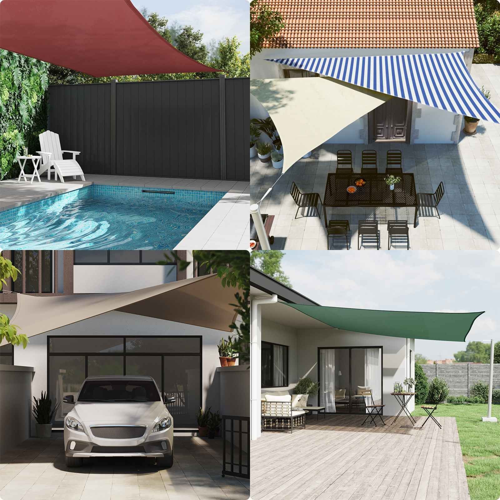 vidaXL Żagiel przeciwsłoneczny Niebieski i biały 5 x 3 m