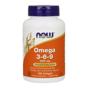 Now Foods OMEGA 3-6-9 1000mg 100 veg. kaps. - suplement diety USA - Witaminy i minerały - miniaturka - grafika 1