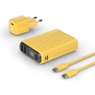 Powerbanki - RealPower PB-10000 Litowo-polimerowy (LiPo) 10000 mAh Żółty - miniaturka - grafika 1
