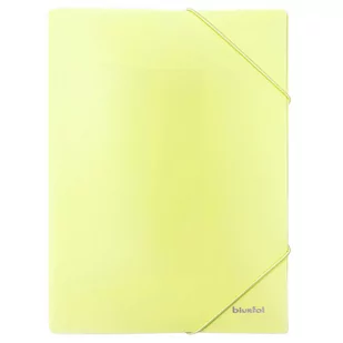 Teczka gumka A4/PP pastel żółta Biurfol - Teczki i skoroszyty - miniaturka - grafika 1