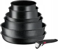 Zestawy garnków i patelni - Zestaw patelni TEFAL Ingenio Black Stone 7 el - miniaturka - grafika 1