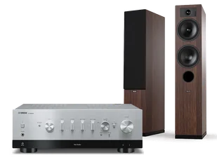 Yamaha R-N1000A (srebrny) + Tesi 5 (mokka) - Zestawy stereo - miniaturka - grafika 1