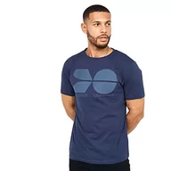 Koszulki męskie - Crosshatch Męski T-shirt Catlock, granatowy, M - miniaturka - grafika 1