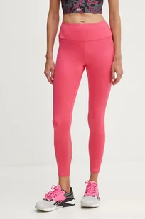 Reebok legginsy treningowe Workout Ready kolor różowy gładkie 100205353 - Legginsy - miniaturka - grafika 1