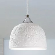 Lampy sufitowe - Rabalux Rosalie Biała E27 Lampa wisząca 7606 - miniaturka - grafika 1