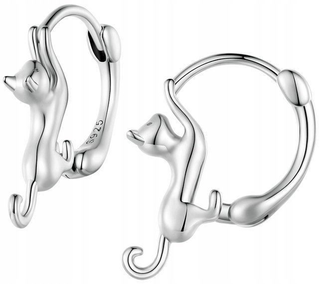 Kolczyki Srebrne Kolczyki Kotki Srebro S925