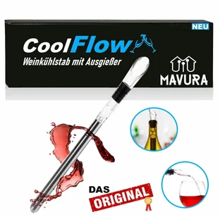 Chłodziarka do wina CoolFlow z nalewakiem Karafka ze stali nierdzewnej Chłodziarka do butelek Chłodziarka do wina - Karafki - miniaturka - grafika 1