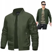 Kurtki męskie - BASEBALLOWA KURTKA MĘSKA BOMBERKA WIATROSZCZELNA PILOTKA BEJSBOLÓWKA - miniaturka - grafika 1