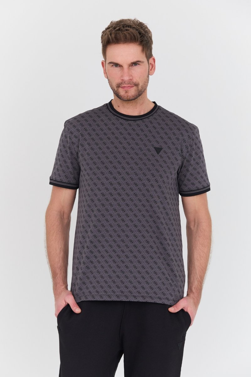 GUESS Czarny męski t-shirt Marshall S