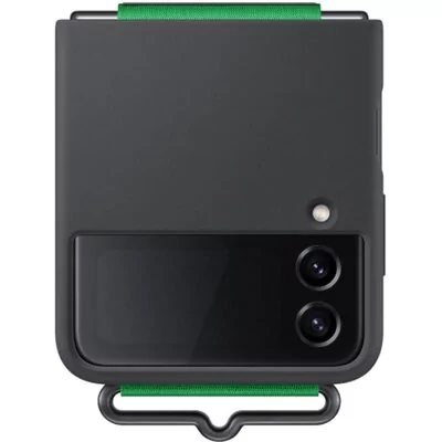 Etui SAMSUNG Silicone Cover z paskiem do Galaxy Z Flip4 5G Czarny EF-GF721TBEGWW