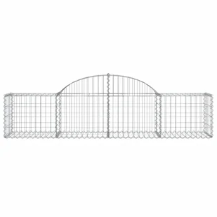 vidaXL Kosze gabionowe, 15 szt, 200x50x40/60 cm, galwanizowane żelazo - Ogrodzenia - miniaturka - grafika 5