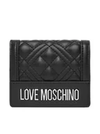 Portfele - LOVE MOSCHINO Mały Portfel Damski JC5601PP1NLA000B Czarny - miniaturka - grafika 1