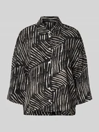 Koszule damskie - Bluzka o kroju relaxed fit z wiskozy model ‘Fiana palm leaves’ - miniaturka - grafika 1