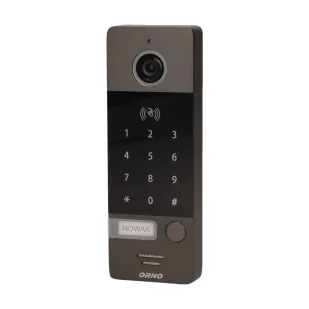 Orno Panel zewnętrzny z kamerą szerokokątną, kolor, czytnik kart zbliżeniowych, wandaloodporna, dotykowa klawiatura numeryczna, do zestawu NUMERUS RFID OR-VID-EG-1052KV - Dzwonki i gongi - miniaturka - grafika 1