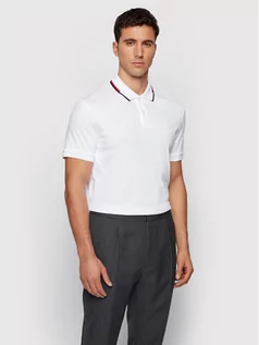 Koszulki męskie - Hugo Boss Polo Parlay 104 50448657 Biały Regular Fit - grafika 1