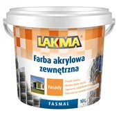 Farby zewnętrzne - Farba fasadowa Fasmal Lakma biały 10l - miniaturka - grafika 1