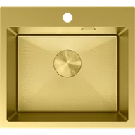 Zlewozmywaki - Mexen Solix zlewozmywak stalowy 1-komorowy 500 x 450 mm, złoty HC - 6402501000-55HC - miniaturka - grafika 1
