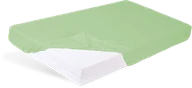Okrycia kąpielowe dla dzieci - Prześcieradło 70x140 bawełniane zielone z gumką BabyMatex - miniaturka - grafika 1