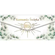 Koperty - Koperta Komunia. Kielich z eukaliptusem - miniaturka - grafika 1