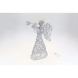 Anioł LED 23 x 10 x 50 cm srebrny - Oświetlenie świąteczne - miniaturka - grafika 1