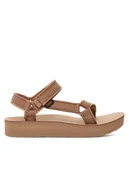 Sandały damskie - Teva Sandały Midform Universal Canvas 1127570 Brązowy - miniaturka - grafika 1