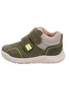 Botki damskie - superfit Skórzane botki "Whaley" w kolorze oliwkowo-szarym - miniaturka - grafika 1