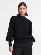 Swetry damskie - YAS Golf 26030697 Czarny Regular Fit - miniaturka - grafika 1