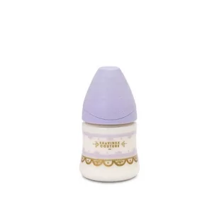 Suavinex Butelka 150 ml Smoczek silikonowy Premium fioletowa - Butelki dla niemowląt - miniaturka - grafika 1