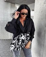 Koszule damskie - Koszula damska OLAVOGA BLACKMORE 2024 czerń UNI - Fashionplace - miniaturka - grafika 1