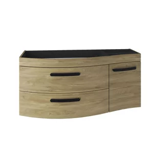 Szafka łazienkowa pod umywalkę Devo Vena 2.0 110 cm lewa oak endgrain classic synchro VE2-SU1D2SL-1-F108L09 - Szafki łazienkowe - miniaturka - grafika 1