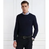 Swetry męskie - POLO RALPH LAUREN Wełniany sweter Slim Fit - miniaturka - grafika 1