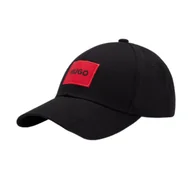 Czapki i chusty sportowe męskie - Czapka z daszkiem bejsbolówka Hugo Boss Cotton-Twill Cap Czarna - 50492745-001 - miniaturka - grafika 1